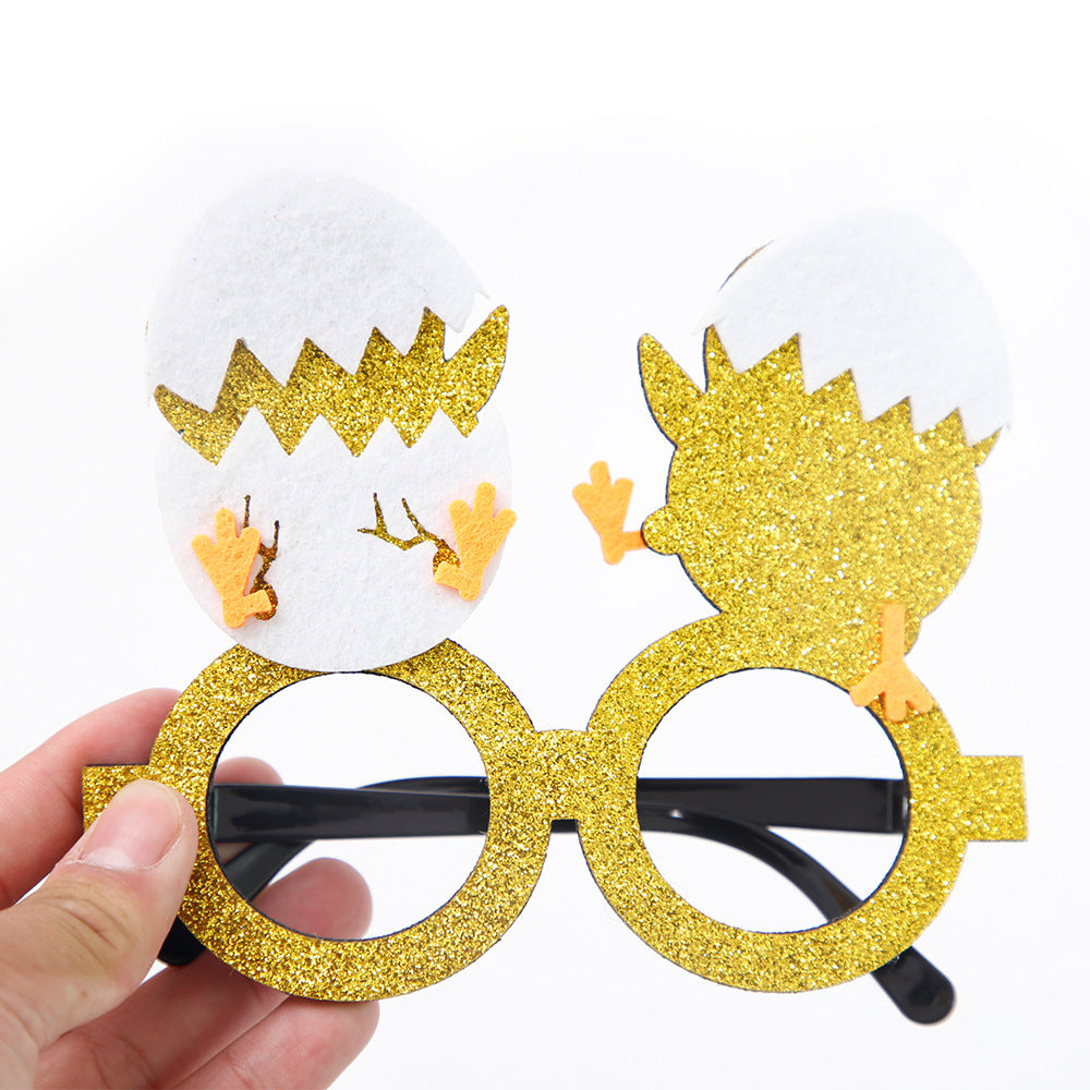 Wholesale Plastic Easter Chick Bunny Egg Glasses Frame